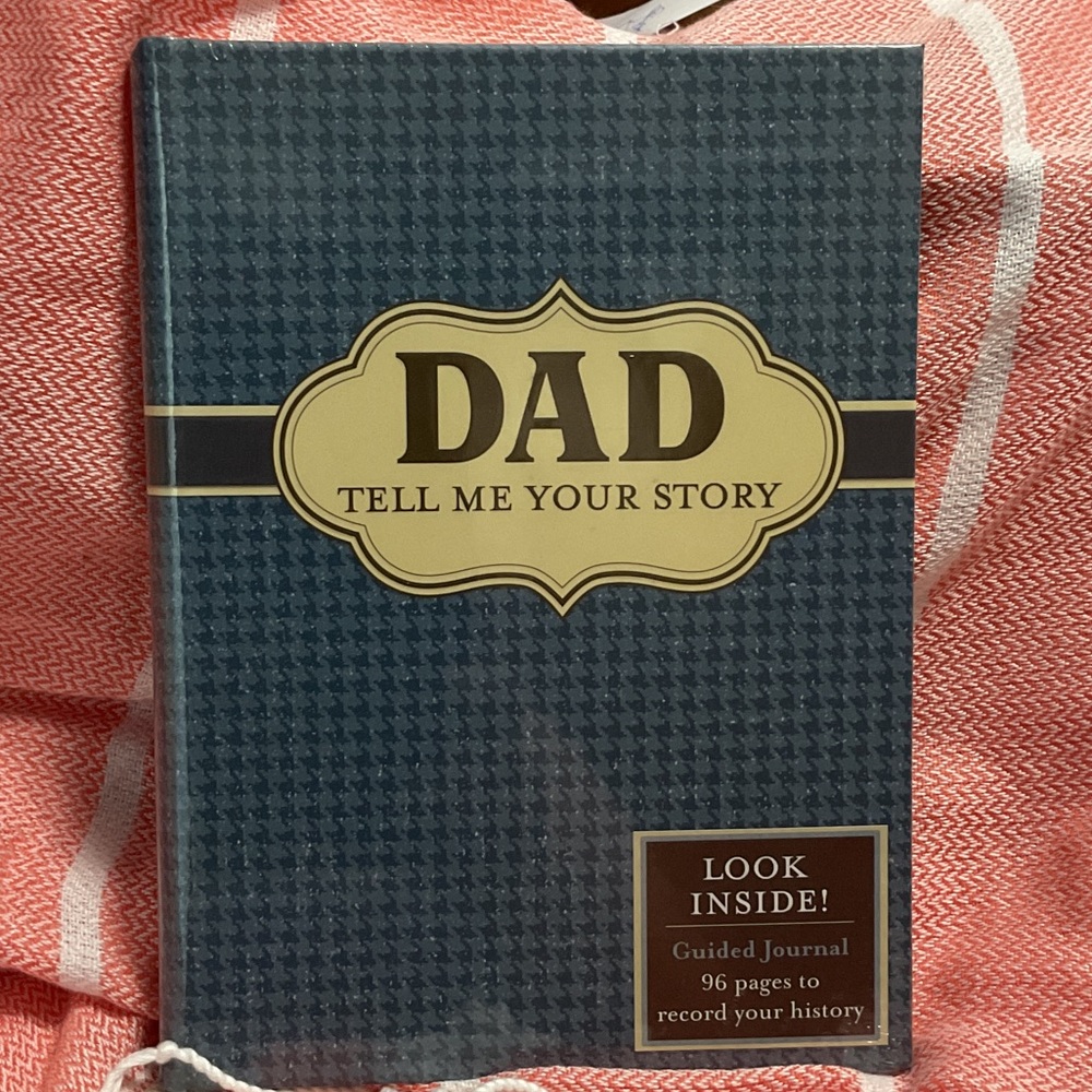 DAD Tell Me Your Story Guided Journal - Blue & Cream Cover. New it’s sealed